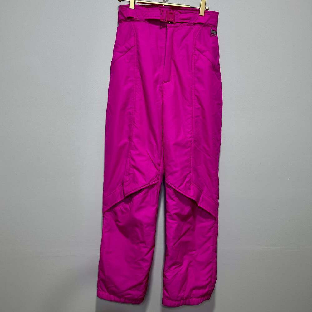 Vintage 80s Cornice Hot Pink High Waisted Ski Pants, Sz M (Run small)